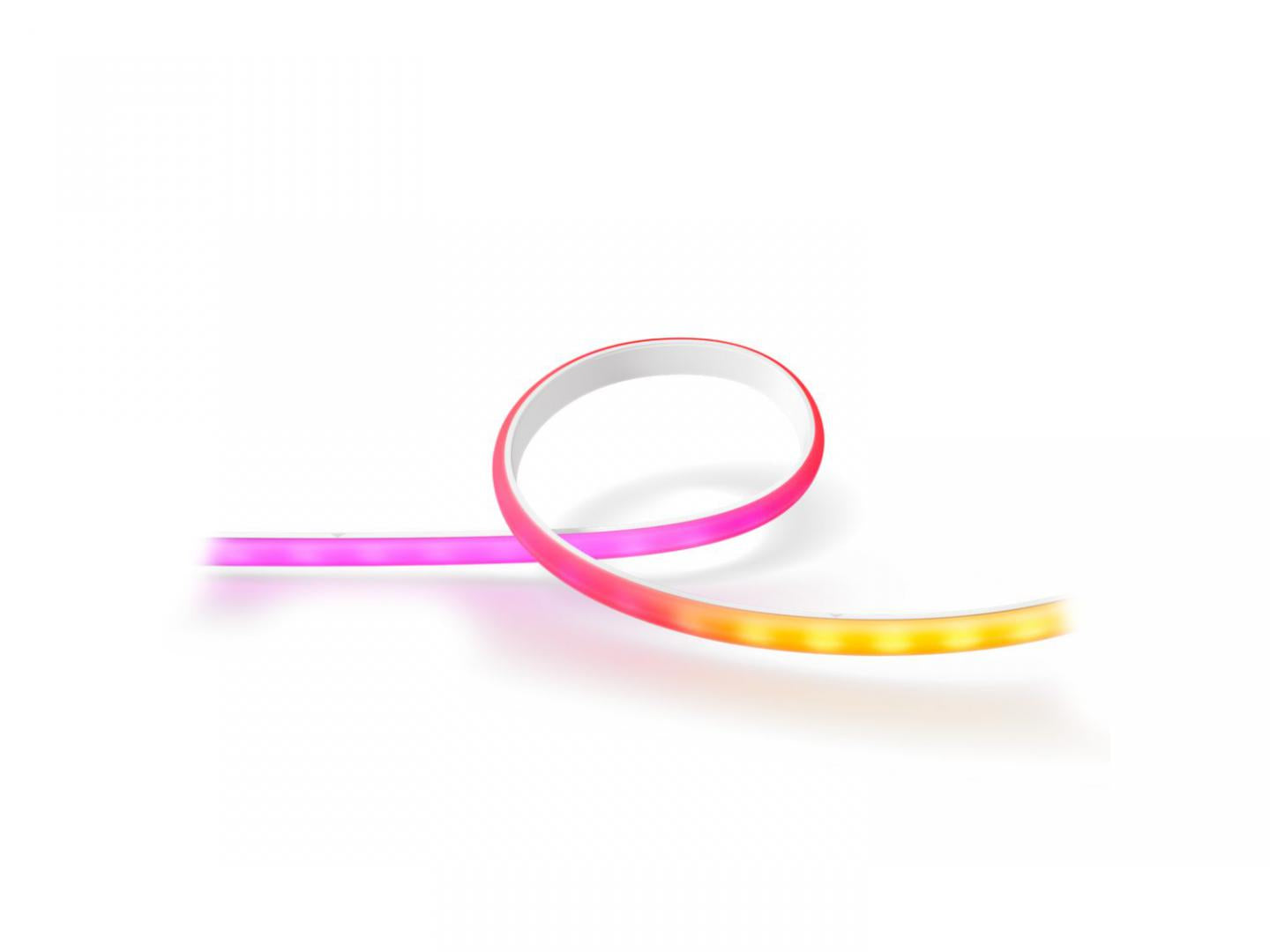 Banda LED RGB inteligenta Philips Hue Gradient Lightstrip, Bluetooth ,20W, 1600 lm, lumina alba si color (2000-6500K), IP20, 2 metri