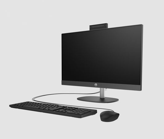 All-in-One HP ProOne 240 G10 23.8 inch Non-Touch IPS FHD, Intel Core i7-1355U, video Integrat Intel Iris Xe Graphics, RAM 16GB, SSD 512GB, Fixed Stand, HP 125 Black Wired Keyboard, HP 125 Black Wired Mouse, Iron Gray, Microsoft Windows 11 PRO 64bit, 3yw
