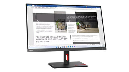 Lenovo ThinkVision S27i-30 27" IPS, FHD (1920x1080), 16:9, Brightness: 300 cd/m², Contrast ratio: 1300:1, Response time: 4ms (Extreme mode) / 6ms (Typical mode), Dot / Pixel Per Inch: 82 dpi, Color Gamut: 99% sRGB FHD, HMDI, VGA, 3Y