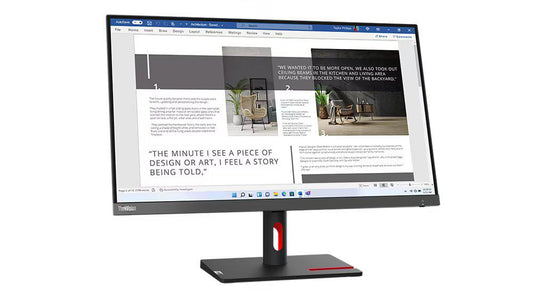 Lenovo ThinkVision S27i-30 27" IPS, FHD (1920x1080), 16:9, Brightness: 300 cd/m², Contrast ratio: 1300:1, Response time: 4ms (Extreme mode) / 6ms (Typical mode), Dot / Pixel Per Inch: 82 dpi, Color Gamut: 99% sRGB FHD, HMDI, VGA, 3Y