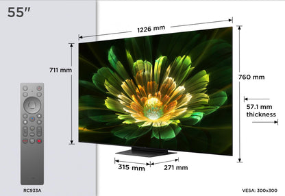 Televizor TCL Mini LED 55Q7C, 138 cm, Smart Google TV, 4K Ultra HD, (Model 2025)