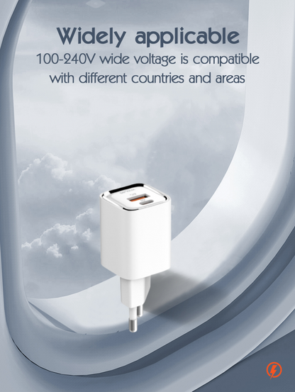 Incarcator retea Serioux 30W Quick Charge, Intrare AC100-240V~ 50/60Hz 0.7A Max, PD Ie?ire: 5V-3A, 9V-3A, 12V-2.5A, 15V 2A, 20V=1.5A (30W), QC Ie?ire: 5V-3A, 9V-2A, 12V=1.5A (18W), PD+QC=5V=3.6A, Total: 30W Max