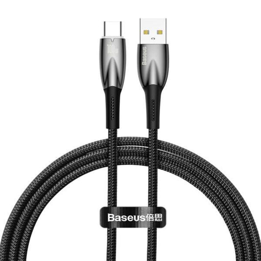 Cablu alimentare si date Baseus Glimmer, Fast Charging Data Cable pt.smartphone, USB la USB Type-C 100W, 1m, negru