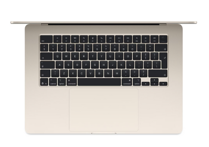 MacBook Air 15.3" Retina/Apple M4 (CPU 10- core, GPU 10- core, Neural Engine 16- core)/16GB/512GB - starlight - INT KB (2025)