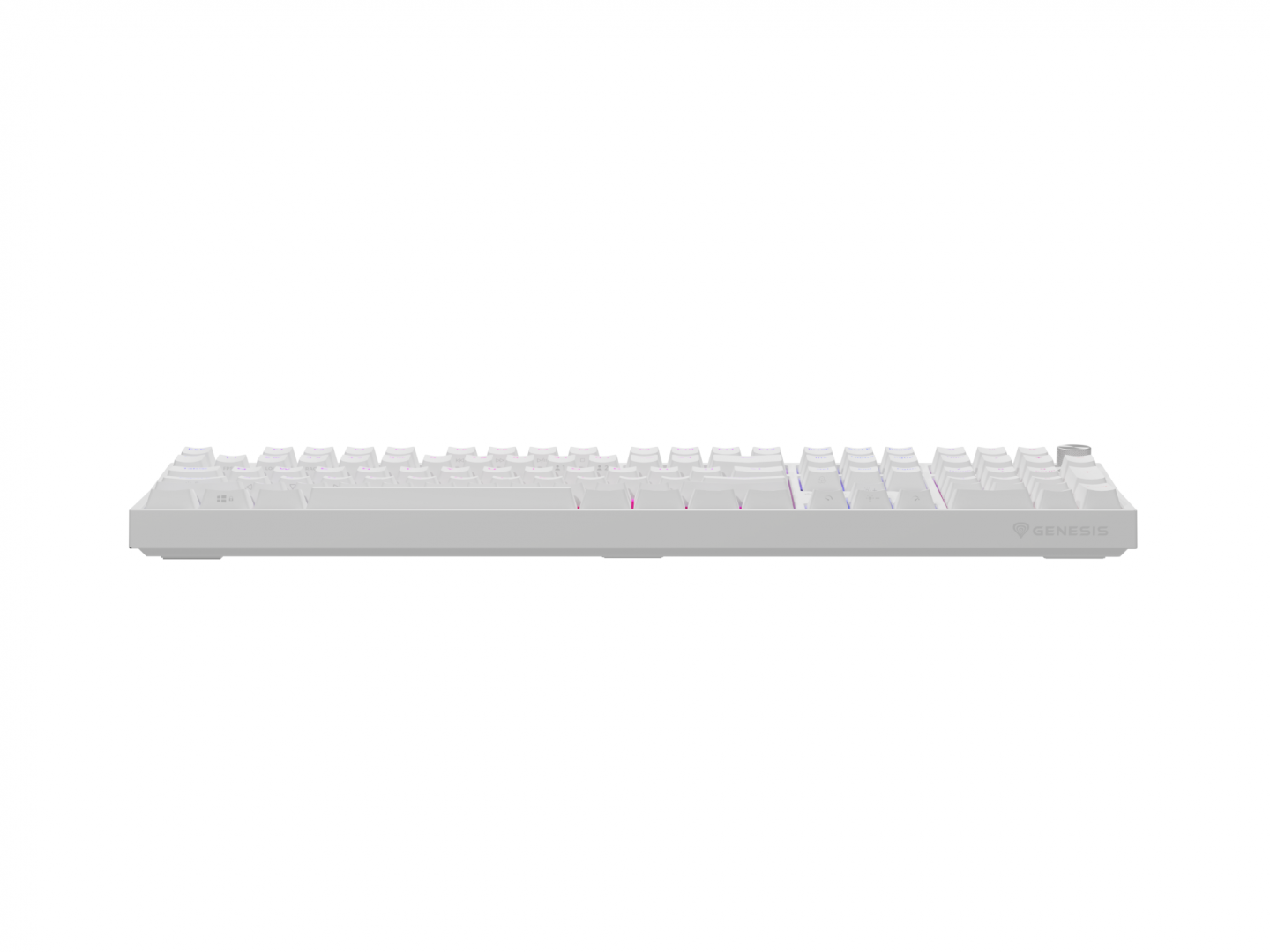 Tastatura gaming mecanica cu fir Genesis Thor 404, iluminare RGB, 107 taste, 11 butoane multimedia, alb
