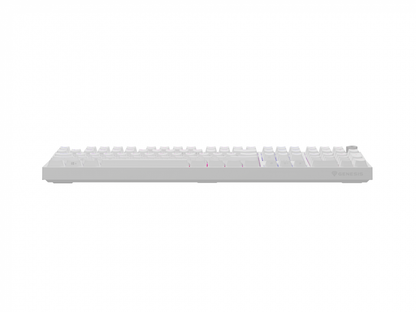 Tastatura gaming mecanica cu fir Genesis Thor 404, iluminare RGB, 107 taste, 11 butoane multimedia, alb