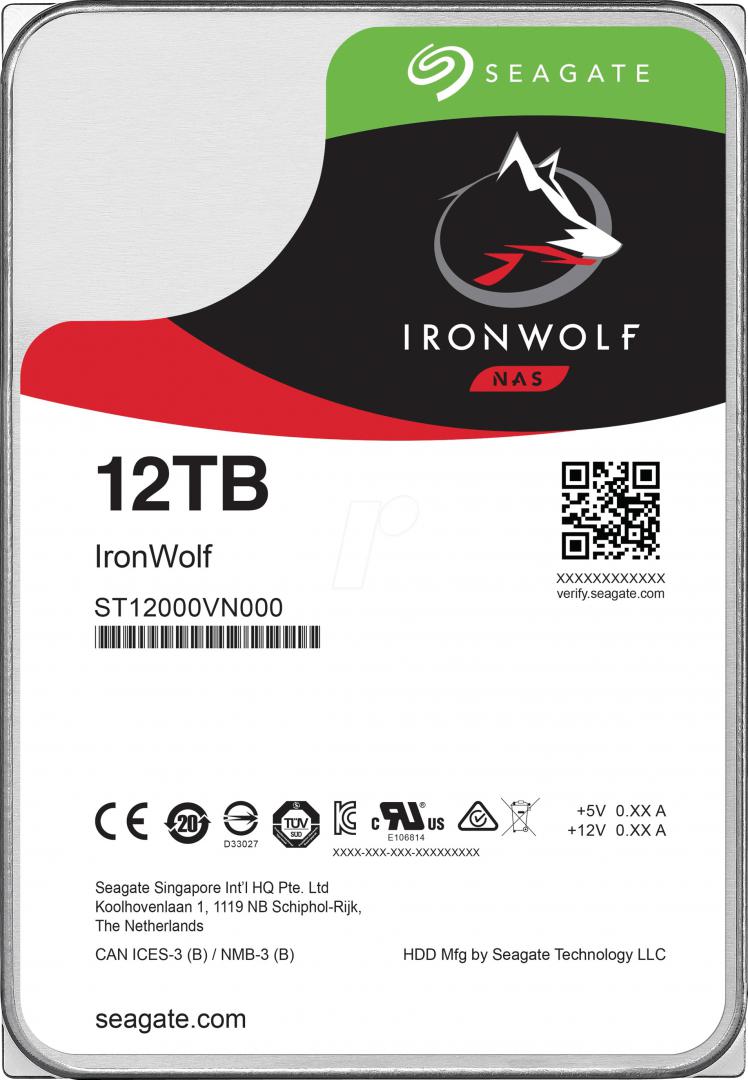HDD Seagate IronWolf 12TB SATA-III 7200RPM 256MB