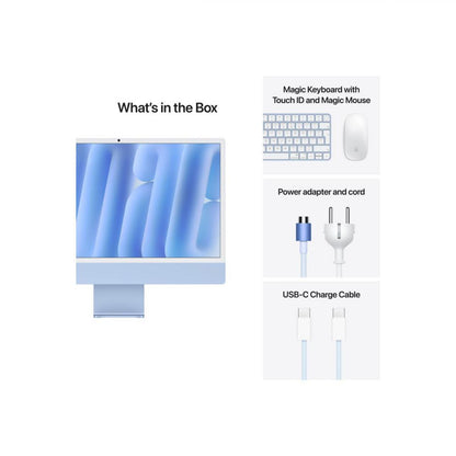Apple iMAC 24" Retina 4.5k/ Apple M4 (CPU 10-core, GPU 10-core, Neural Engine 16-core)/16GB/512GB - Blue - INT KB (2024)