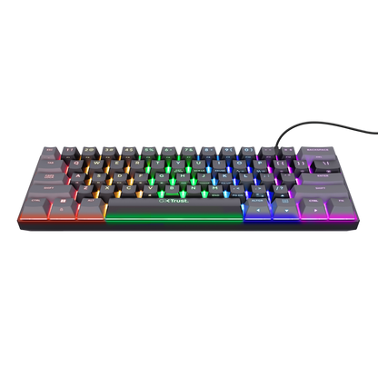 Tastatura mecanica cu fir Trust GXT 867 Acira, USB 2.0. nr taste 61, swtich linear, negru