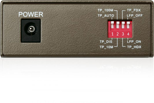 "Omada 10/100 Mbps RJ45 to 100 Mbps Single-mode SC WDM Bi-Directional Fiber Converter PORT: 1× 100Mbps SC Port, 1× 10/100M RJ45 Port (Auto MDI/MDIX) SPEC: Full-duplex, Tx:1550 nm, Rx:1310 nm, Up to 20 km, Chassis TL-MC1400 Rack-mountable"