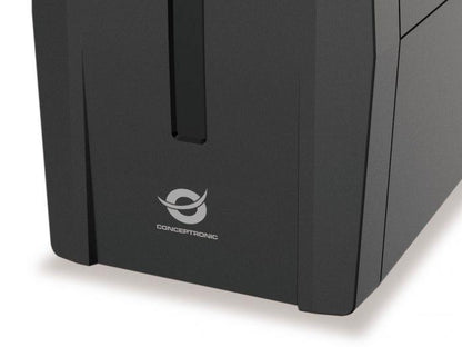 Conceptronic ZEUS02ES 850VA 480W UPS, Schuko x 2, HID USB, RJ45 In/Out, AVR, 96 x 286 x 138 mm