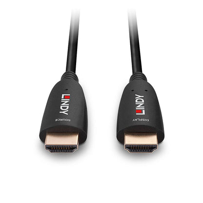 Cablu Lindy HDMI 8k60, fibra optica hybrid, lungime 20m, rezolutie maxima 7680x4320@60Hz 4:2:0 10bit, 3840x2160@120Hz 4:4:4 10bit, latime de banda 48Gbps, negru