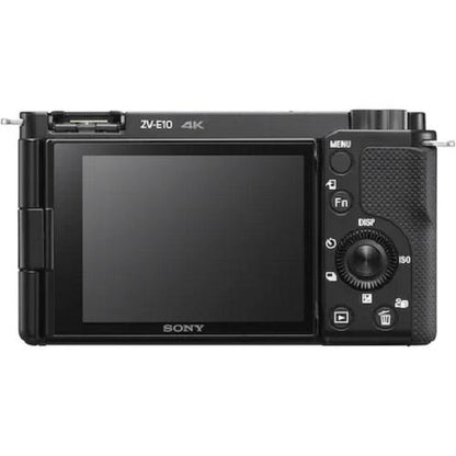 Body Aparat foto SONY Alpha ZV-E10 Mirrorless dedicat pentru Vlogging, 24 MP, ISO 100-32.000 (Extins: 50-51.200), 1/4000s, 4K @30, S D/SDXC/SDHC, Rafala 11 cps, Wi-Fi, Senzor APS-C, Montura Sony E