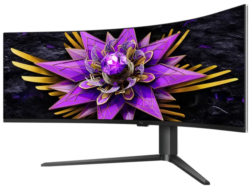 Monitor Gaming Curbat QD-mini LED TCL 57R94 57", Dual UHD (7680x2160), 120Hz, 1ms, AMD FreeSync™ Premium, NVIDIA G-Sync Compatible, R1000, Boxe 10W x2, USB Type-C 90W, Hub USB, 2x HDMI, DisplayPort, Pivot, VESA, alb