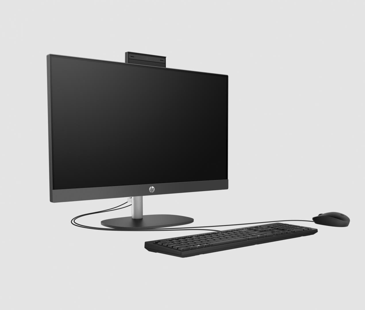 All-in-One HP ProOne 240 G10 23.8 inch Non-Touch IPS FHD, Intel Core i7-1355U, video Integrat Intel Iris Xe Graphics, RAM 16GB, SSD 512GB, Fixed Stand, HP 125 Black Wired Keyboard, HP 125 Black Wired Mouse, Iron Gray, Microsoft Windows 11 PRO 64bit, 3yw