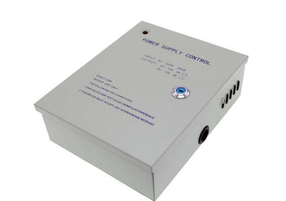 SURSA ALIMENTARE  5A CARCASA METAL Input voltage: 220V AC~240V AC; 50~60Hz Output voltage: 11V DC-14V DC 5A Output contact: locking, access control, exit button Backup battery: Support 12V/7AH (not included)