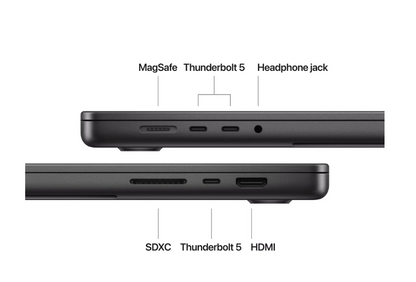 MacBook Pro 16.2"/Apple M4 Max (CPU 14-core, GPU 32-core, Neural Engine 16-core)/36GB/1TB - Space Black - INT KB
