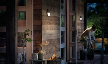 Aplica LED pentru exterior cu senzor de miscare Philips Capricorn ,6W(47W), 600 lm, lumina calda (2700K), IP44, 78x214mm, Antracit