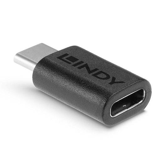 Adaptor Lindy USB 3.2 Type C la C, dimensiuni 26.5x13x7.5mm, latime de banda suportata 20Gbps, negru