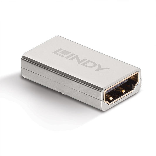 Adaptor Lindy HDMI 2.1, conector A HDMI Female, conector B HDMI Female, latime de banda suportata 48Gbps, rezolutie maxima 8K UHD 7680x4320@60Hz 4:4:4 10-bit, gri