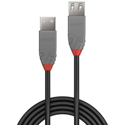 Cablu transfer date Lindy LY-36705, USB 2.0 Male tip A - USB 2.0 Female, 5 m, Anthra Line