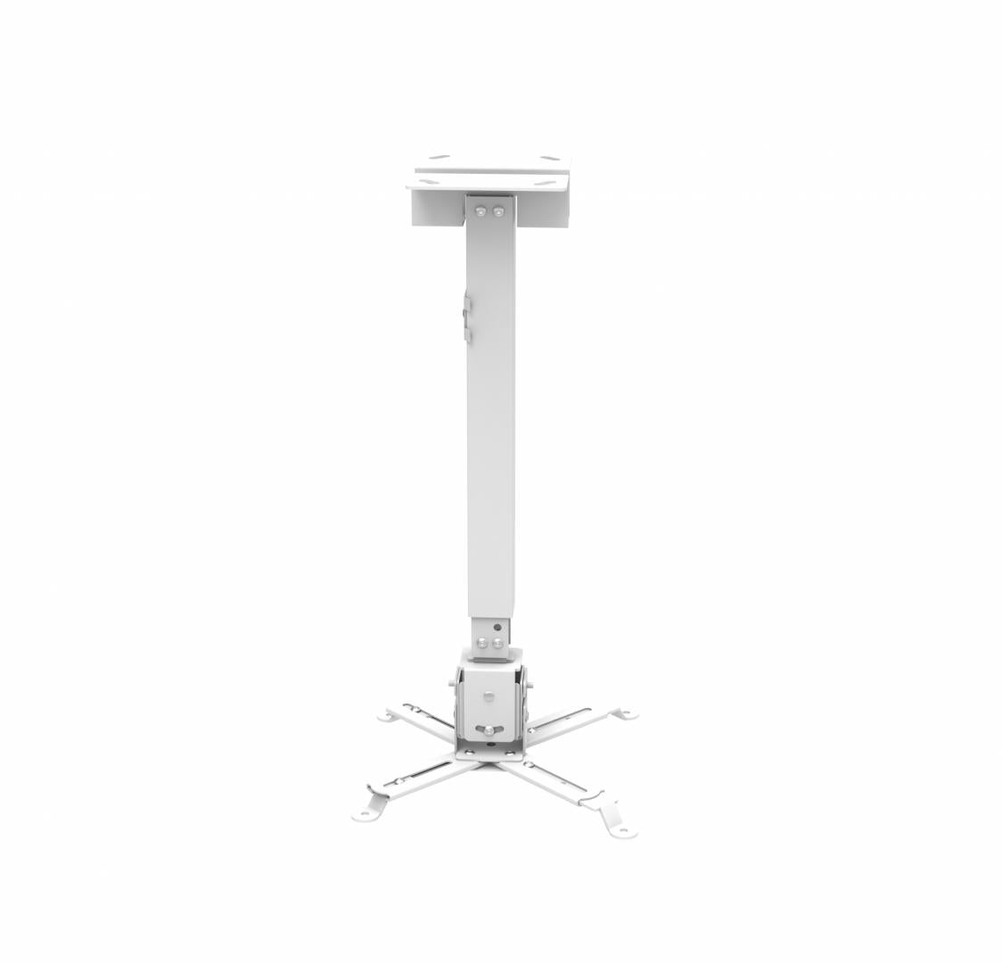 Suport tavan videoproiector Serioux, PJM1A,model universal de montare, Tilt:-15 to +15 ° , Max 10kg, Inaltime reglabila 430-650mm, culoare argintiu