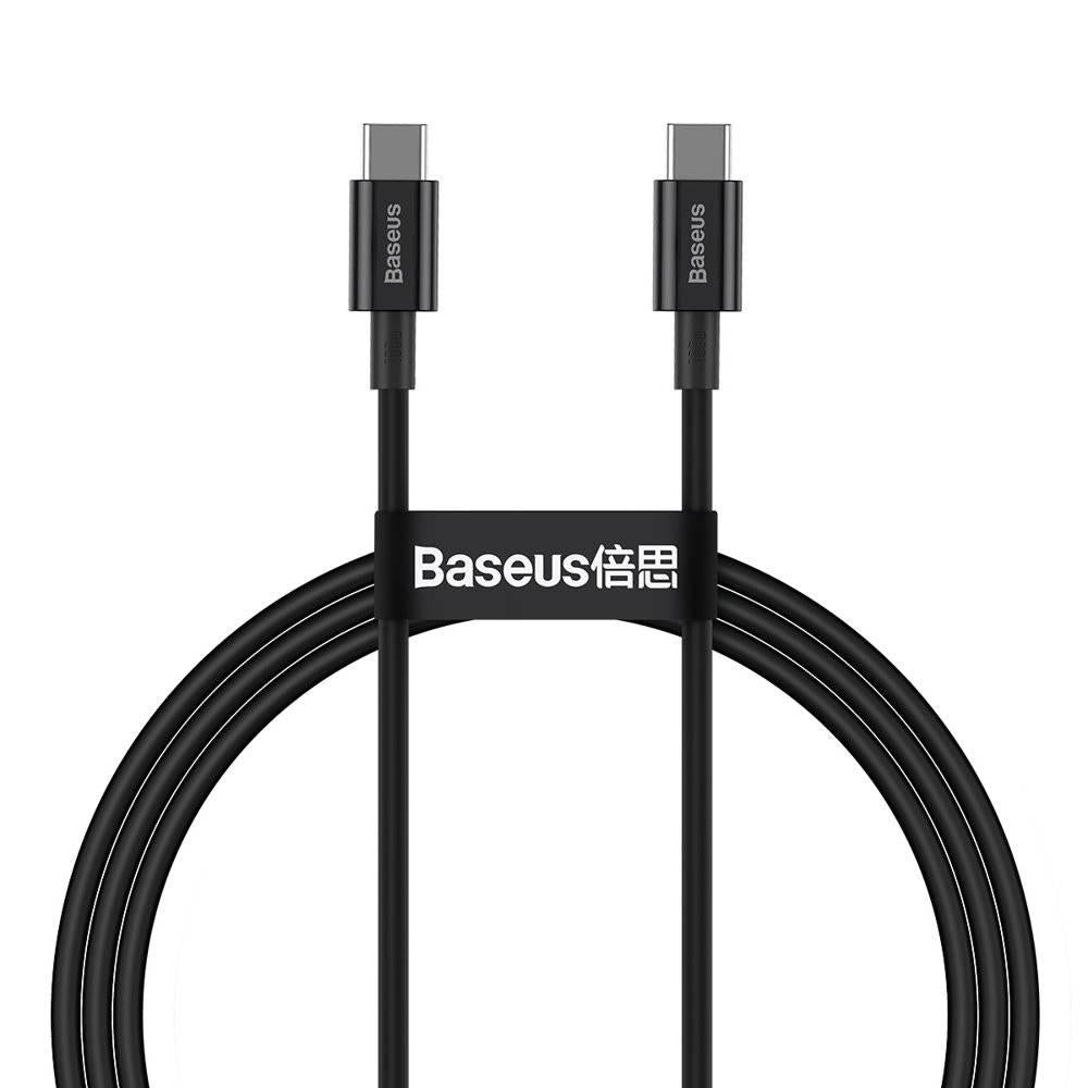 Cablu alimentare si date Baseus Superior, Fast Charging Data Cable pt. smartphone, USB Type-C la USB Type-C 100W, 1m, negru