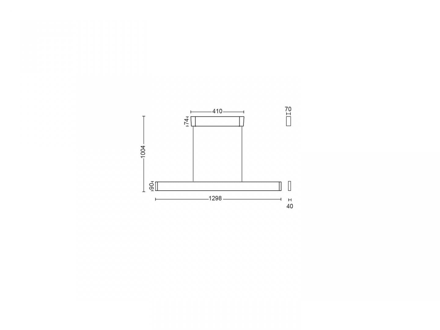 Pendul LED RGB Philips Hue Ensis, Bluetooth, 79W (175W), 5500 lm ,luminaalba si color (2200-6500K), IP20, 129.8cm, Alb