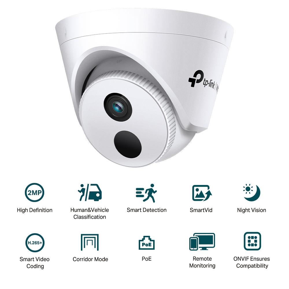 Camera IP Turret TP-Link C420I(4mm), 2MP, Lentila 4mm, IR 30ml, rezolutie video 1920 × 1080, +/H.265/H.264+/H.264,