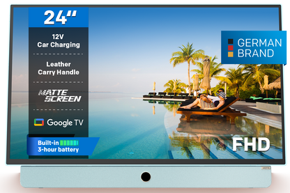 Televizor portabil METZ LED 24MPE7000Y, 60 cm, Smart Google TV , Full HD, 220/12V, 3h battery, Clasa E (Brand German)