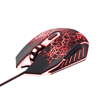 Kit Trust Basics gaming, mouse rezolutie 4000 DPI + mousepad negru