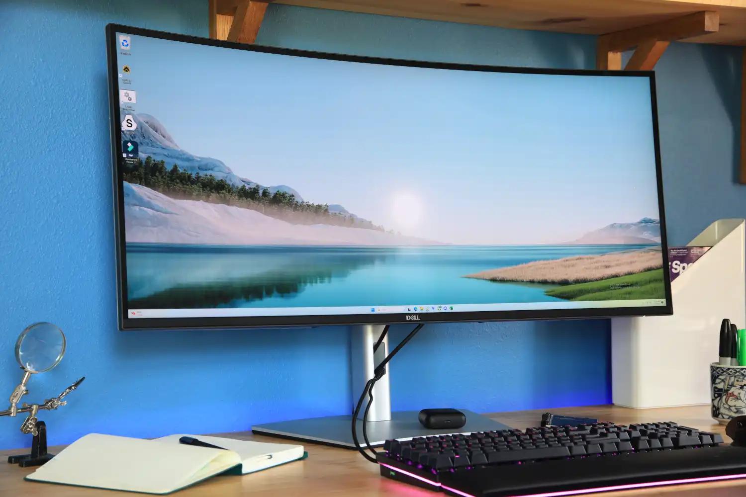 Monitor Dell 38'' U3824DW, Curved USB-C, 95.29 cm, 3840 x 1600, 60Hz