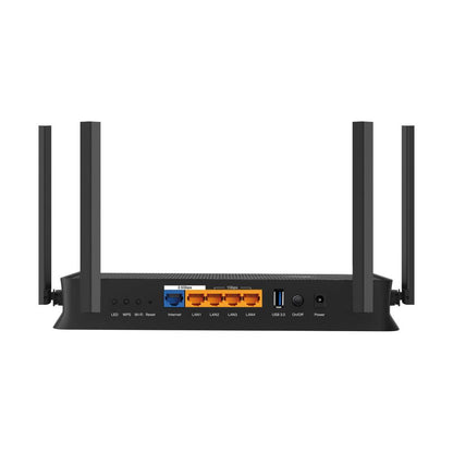 Router Wireless TP-Link ARCHER BE230, 1× 2.5 Gbps WAN port, 1× 2.5 Gbps LAN port and 3× 1 Gbps, 6 antene externe, tri-band, Buton WirelessON/OFF,buton WPS