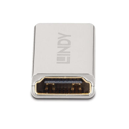 Adaptor Lindy HDMI 2.1, conector A HDMI Female, conector B HDMI Female, latime de banda suportata 48Gbps, rezolutie maxima 8K UHD 7680x4320@60Hz 4:4:4 10-bit, gri