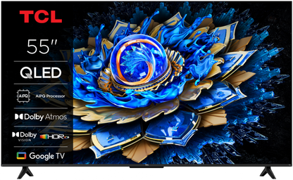 Televizor TCL QLED 55T69C, 138 cm, Smart Google TV, 4K Ultra HD, (Model 2025)