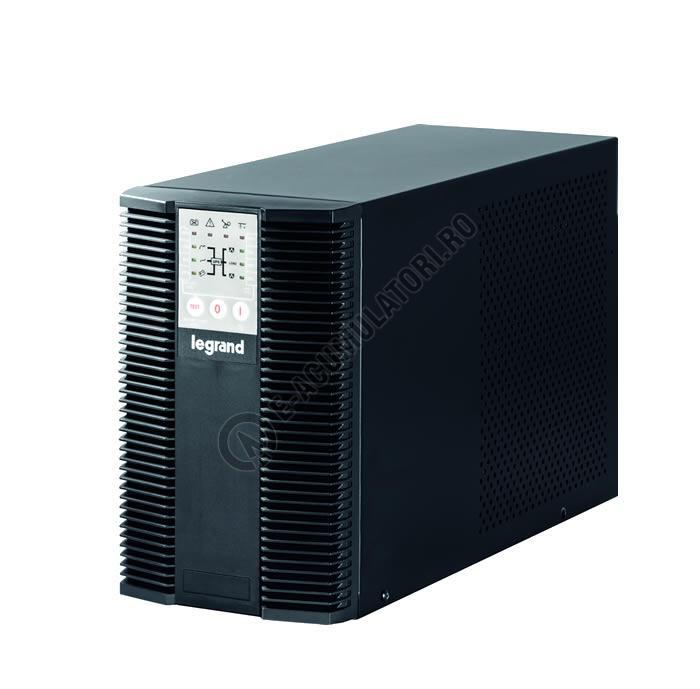 UPS Legrand KEOR LP 1000, 1000VA/ 900W, 3x IEC C13, baterie 2x 12V 7.2Ah, 230V, port USB si RS232, tip online dubla conversie, forma Tower, dimensiuni 236 x 144 x 367mm