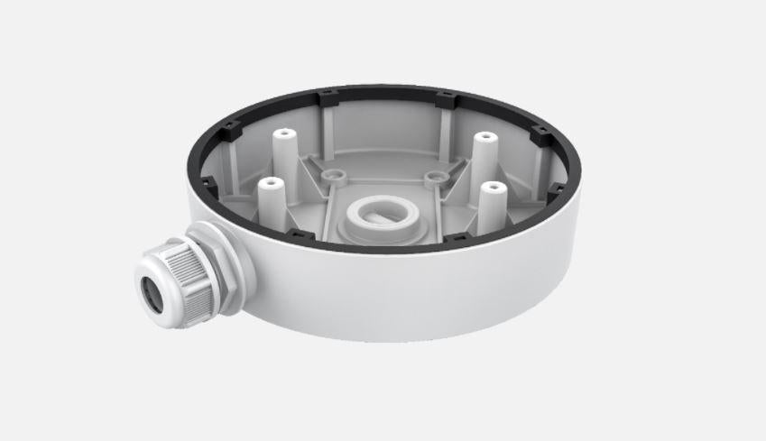 Doza conexiuni Hikvision DS-1280ZJ-DM55, material aliaj de aluminiu, dimensiuni: ? 155 mm × 36 mm, greutate: 300g