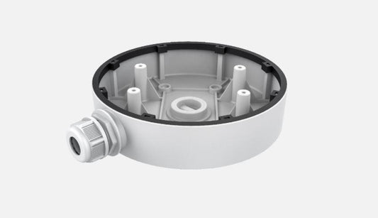 Doza conexiuni Hikvision DS-1280ZJ-DM55, material aliaj de aluminiu, dimensiuni: ? 155 mm × 36 mm, greutate: 300g