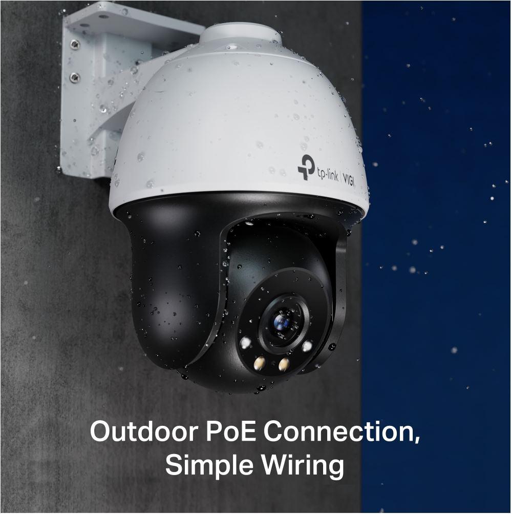 "TP-LINK VIGI 4MP Outdoor PAN/TILT Network Camera,VIGI C540(4mm), 1/3""Progressive Scan CMOS, obiectiv: 4mm, F1.6,  unghi vizualizare  Horizontal FOV: 79°, Vertical FOV: 43°, Diagonal FOV: 93°distanta IR: 30mm, interfata : 1 x RJ45 10/100M. "