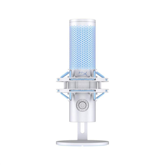 Microfon HyperX QuadCast 2 Frost, USB-C, pentru gaming, streaming si podcasting, control on-board, iluminare LED, stand anti?oc demontabil, PC/Mac/PS5/PS4, alb