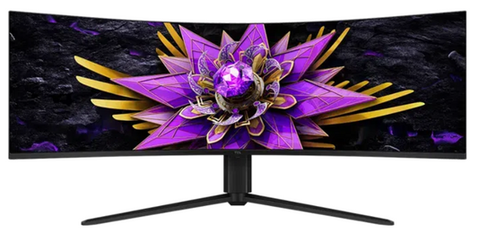 Monitor Gaming Curbat QD-mini LED TCL 57R94 57", Dual UHD (7680x2160), 120Hz, 1ms, AMD FreeSync™ Premium, NVIDIA G-Sync Compatible, R1000, Boxe 10W x2, USB Type-C 90W, Hub USB, 2x HDMI, DisplayPort, Pivot, VESA, alb