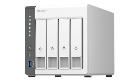 NAS QNAP 433 4-Bay, CPU ARM 2.0GHz Quad core, RAM 4GB, HDD 2.5"/3.5" SATA 6Gbps (neincluse), LAN: 1 x 2.5GbE + 1 x GbE, USB3.2 Gen1: 1 USB2.0: 2, tower, adaptor alimentare, garantie 2 ani