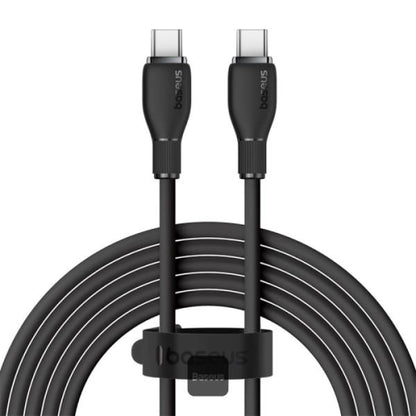 Cablu alimentare si date Baseus Pudding, interfata USB-C la USB-C, 100W, lungime 1.2m, negru
